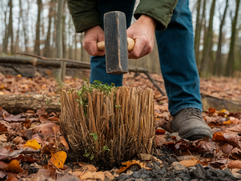 step-by-step: building a volunteer peatland plug with jute, coir and sphagnum for small erosion repairs
