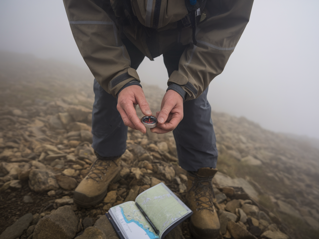 Step-by-step: using a compass and OS map to navigate fog on upland border routes